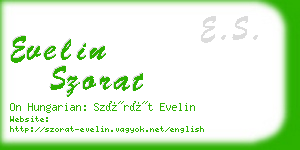 evelin szorat business card